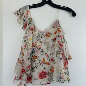 Alice + Olivia Floral Ruffle Camisole
